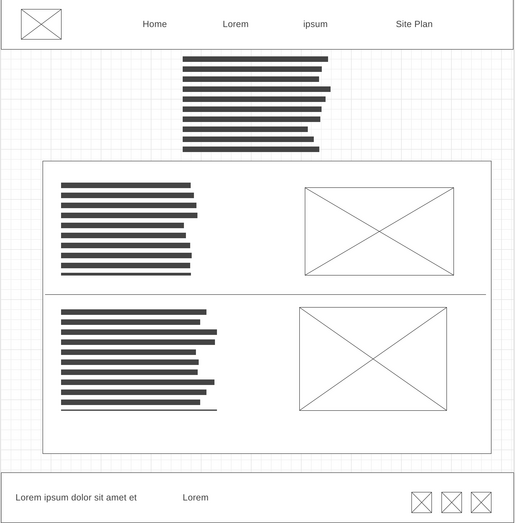 home page wireframe